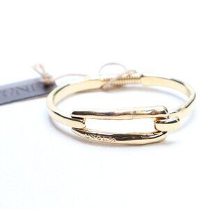 Uno de 50 Gold Tone Tied Hinged Bangle Bracelet $235 READ AD!